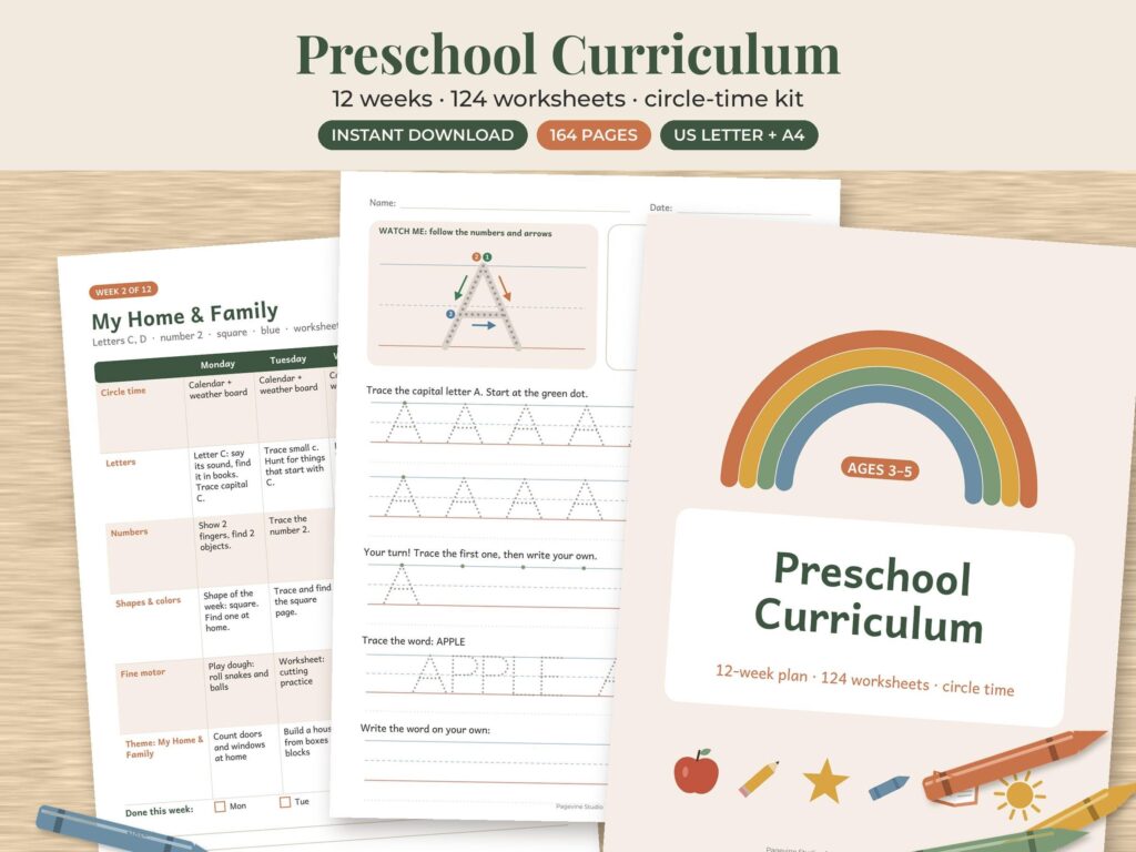 12-Week Preschool Curriculum Bundle