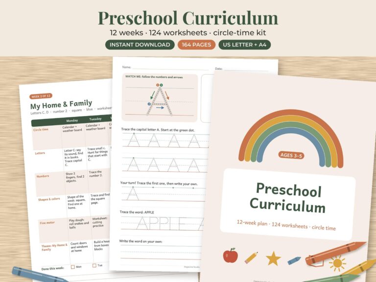 12-Week Preschool Curriculum Bundle
