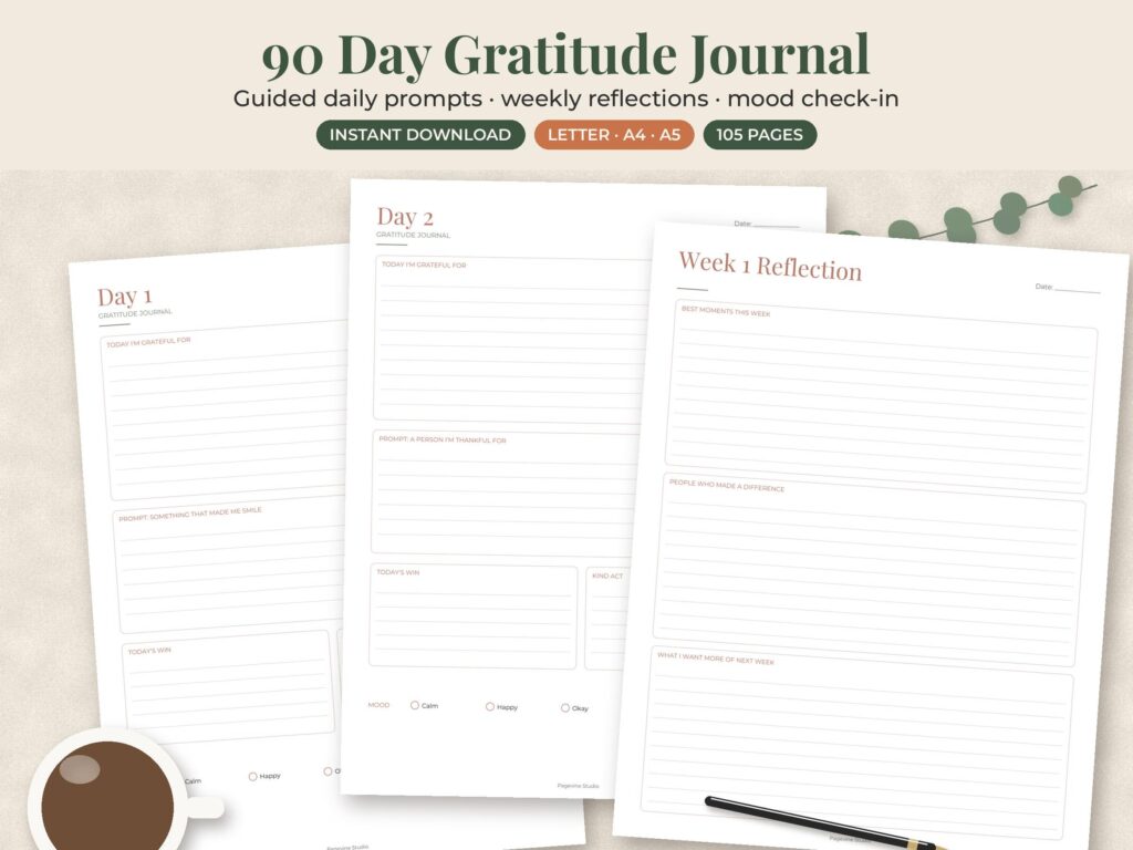 90 Day Gratitude Journal