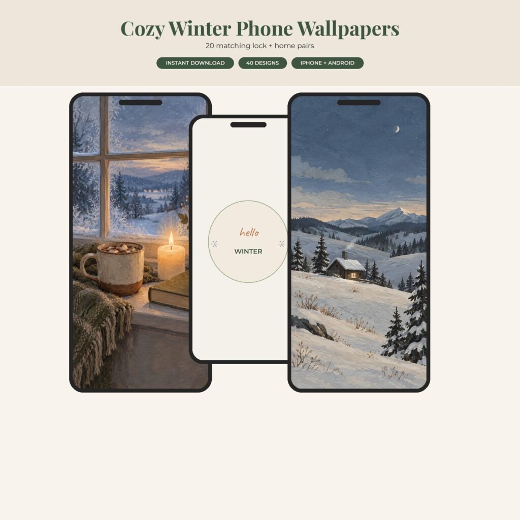 Cozy Snow Winter Phone Wallpapers