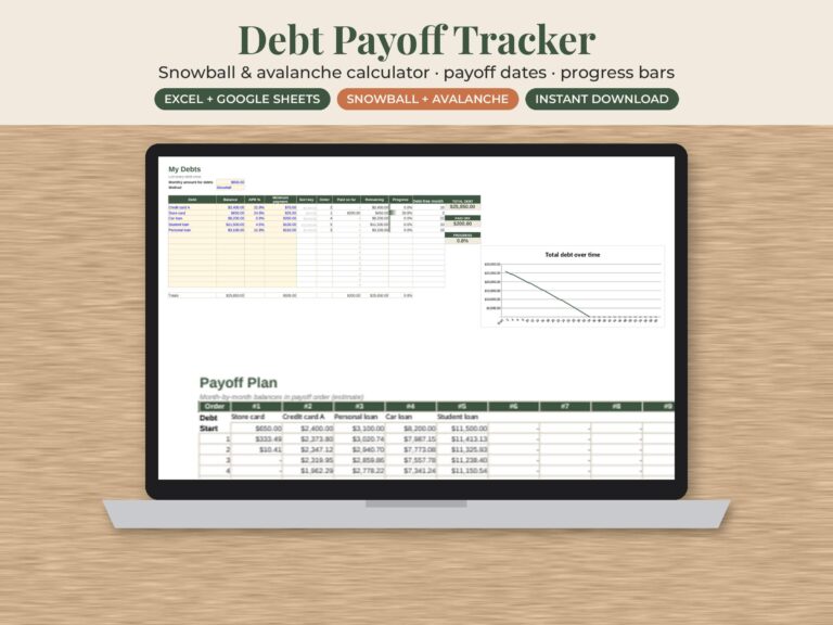 Debt Payoff Tracker Spreadsheet