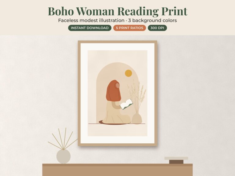 Faceless Woman Reading Print