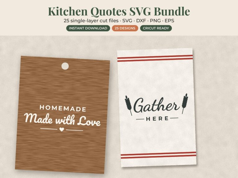 Farmhouse Kitchen Quotes SVG Bundle