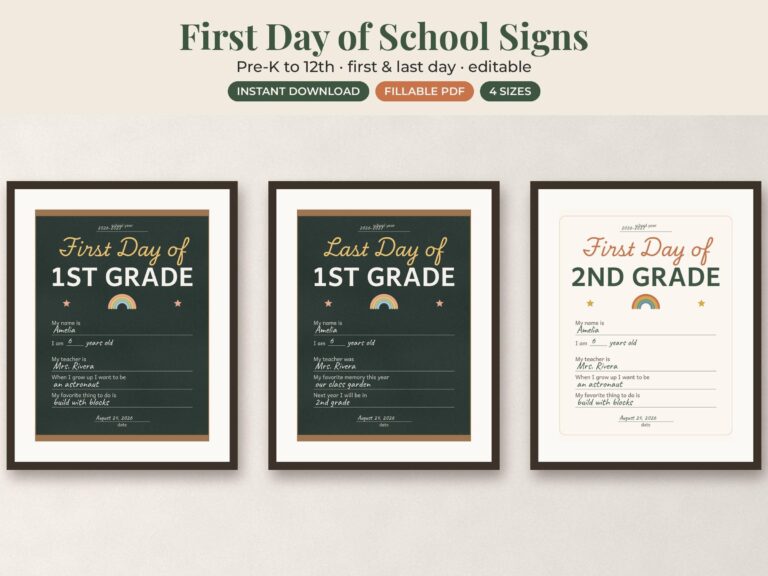 First & Last Day of School Signs