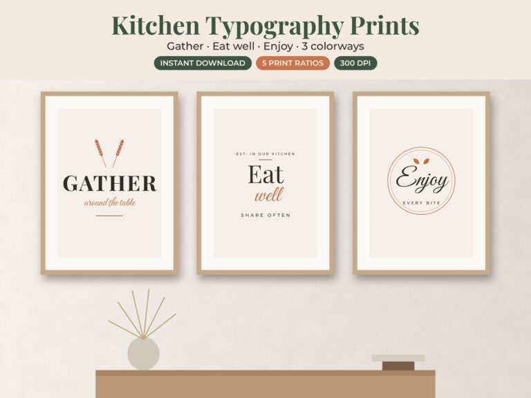 Gather Eat Enjoy Kitchen Prints