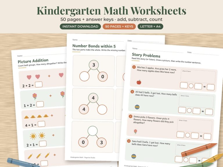 Kindergarten Math Worksheets