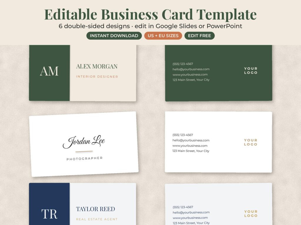 Minimalist Double Sided Business Card