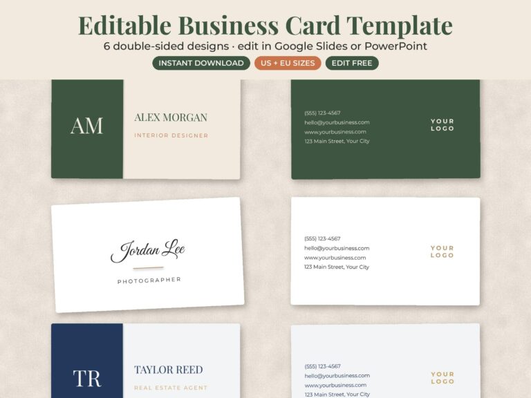 Minimalist Double Sided Business Card
