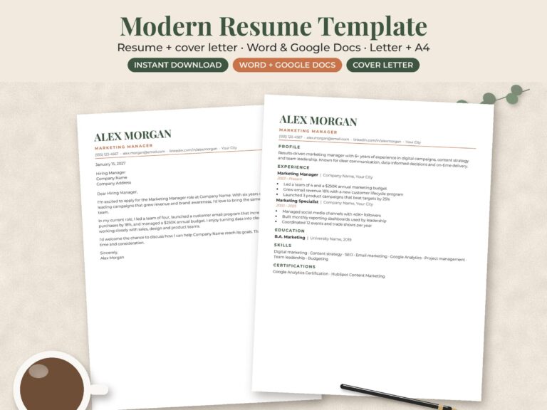 Modern Resume & Cover Letter