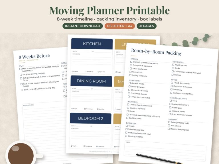 Moving Checklist & Planner