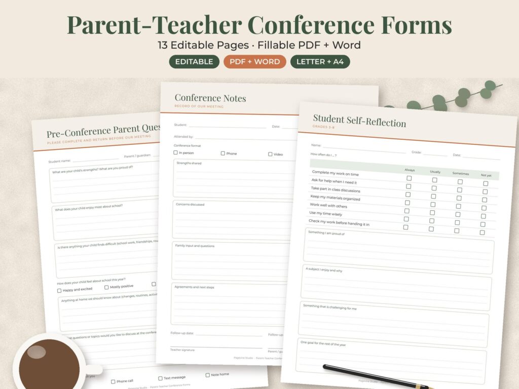 Parent Teacher Conference Forms