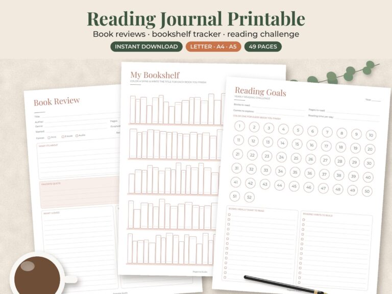 Reading Journal & Book Log
