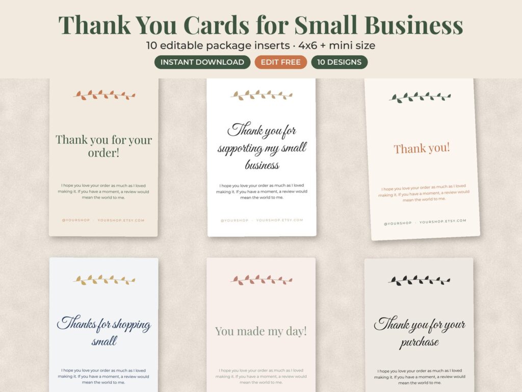 Small Business Thank You Cards