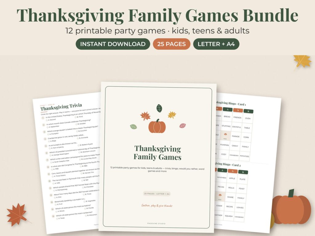 Thanksgiving Family Party Games