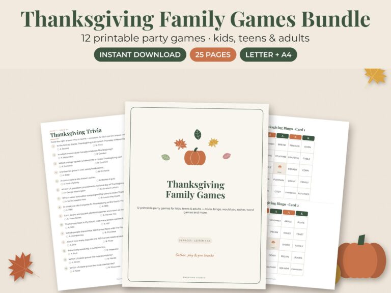 Thanksgiving Family Party Games