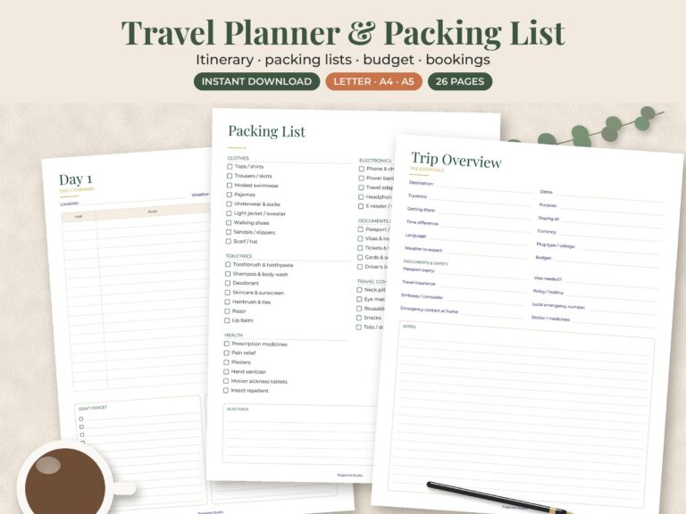 Travel Planner & Packing List