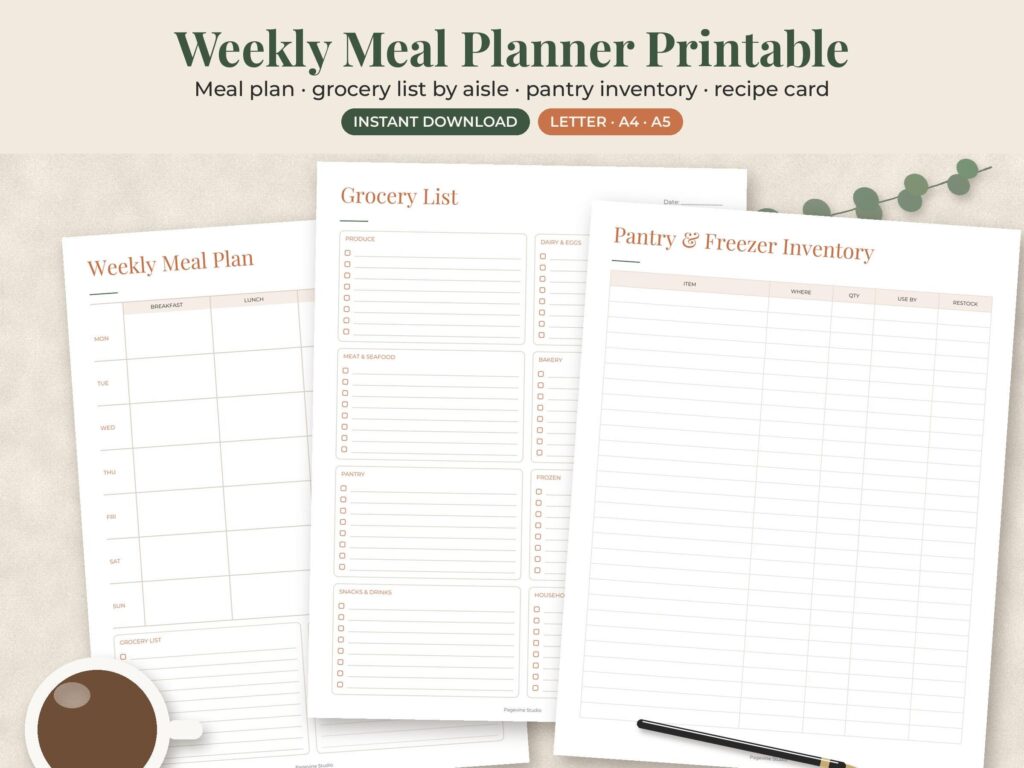 Weekly Meal Planner & Grocery List