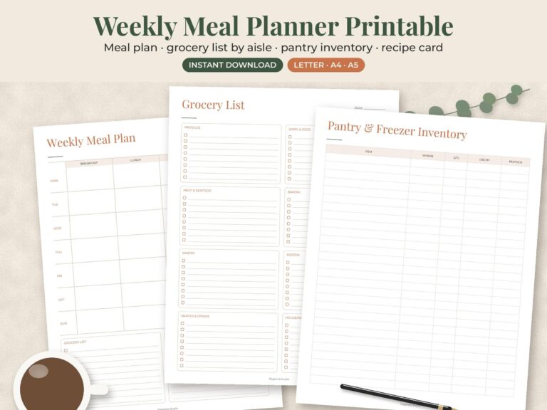 Weekly Meal Planner & Grocery List