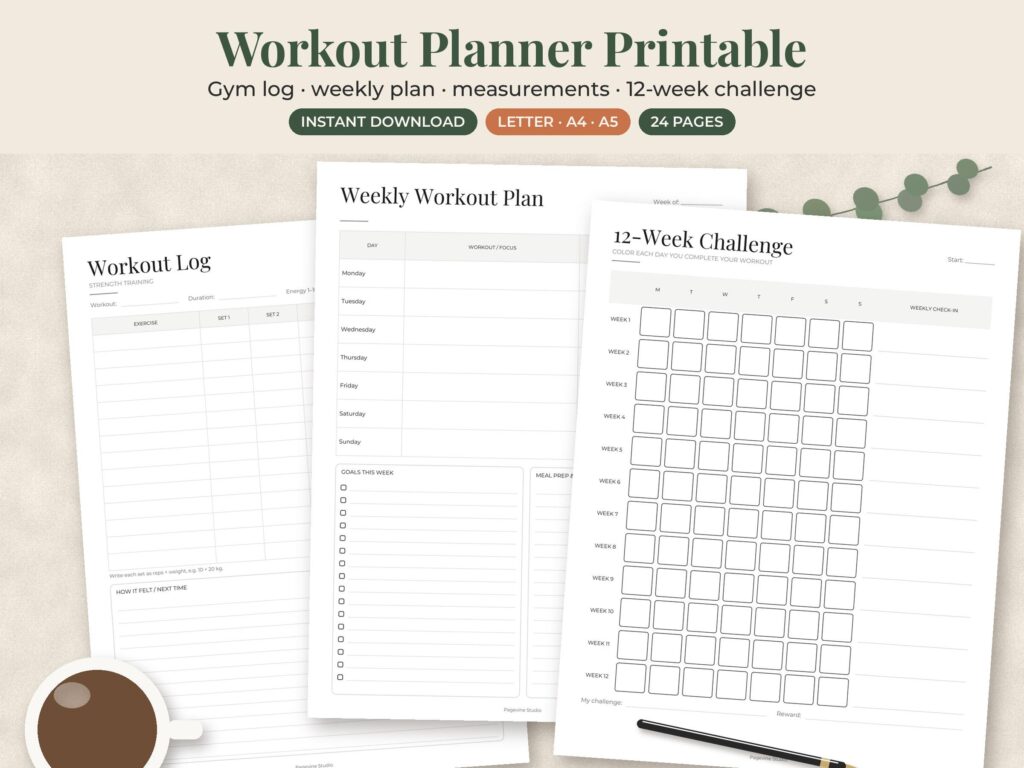 Weekly Workout Planner & Gym Log